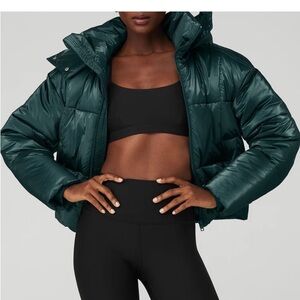 ALO Yoga Deep Green Puffer Jacket